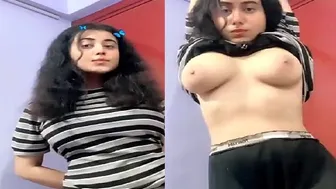 Tamil Girl Strips Off Her Top Revealing Perfect Milky Tits