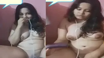 Horny Gf Masturbating With Dildo During Video Call