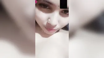 Smiling Cutie Stripping Naked On Video Call For Lover