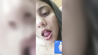 Horny Slut Stripping Completely Naked On Video Call