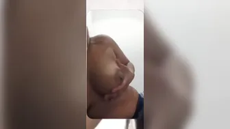 Chubby Shy GF Showing Her Round Tits To Me