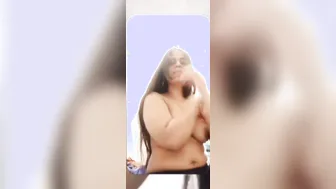Chubby Shy GF Showing Her Round Tits To Me