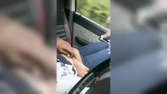 Boyfriend Squeezing GFs Tits In The Parked Car