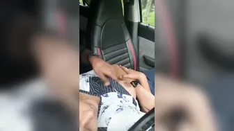 Boyfriend Squeezing GFs Tits In The Parked Car