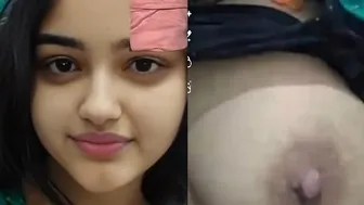 Cute Desi Girl Showing Off Her Big Tits And Pussy