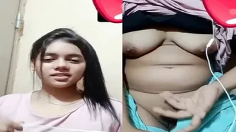 GF Stripping Naked On Video Call For Her Man