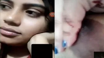 Gf Showing Her Tight Pink Pussy And Tits On Call