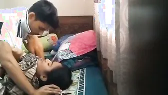 Couple Caught Fucking Quick By Friend In His Bedroom