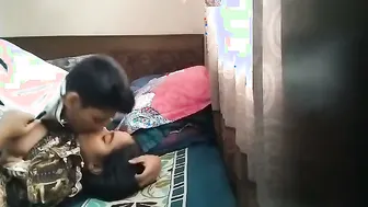 Couple Caught Fucking Quick By Friend In His Bedroom