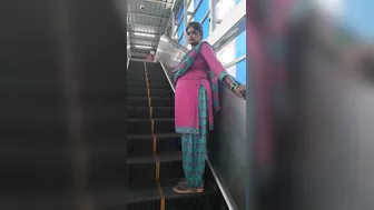 Horny Wife Fingering Herself In Public Train Bathroom