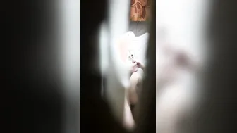 Spying On Chubby Stepsister Bathing Through Peephole