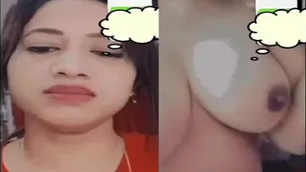 Gf With Dark Nipples Strips Naked During Video Call