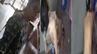 Naked Coworker Caught Bathing From Above Angle Leaked