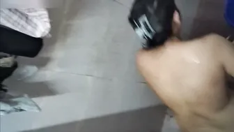 Naked Coworker Caught Bathing From Above Angle Leaked