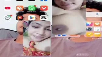 GF Stripping Naked For Video Call Showing It All