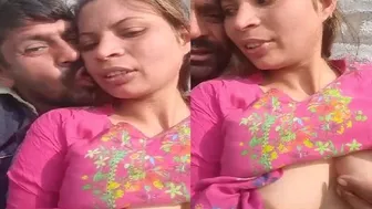 Cheating Wife Getting Her Big Tits Squeezed By Lover