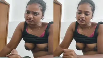 GF Jerking Off Her Man Until He Cums Everywhere