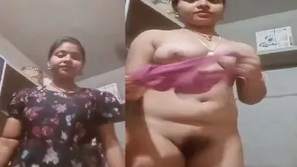 Petite Village Girl Spreading Hairy Pussy For The Camera