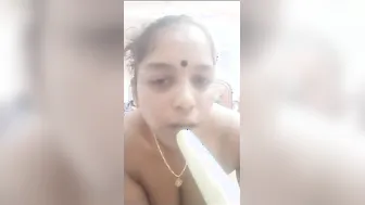 Hot Wife Fucking Herself With Dildo Showing Big Tits