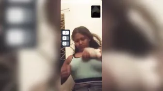 Smoking GF Flashing Tits During Naughty Video Call