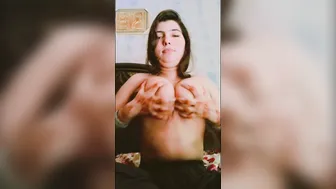 Sexy Babe Showing Her Perky Tits Topless On Camera