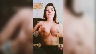 Sexy Babe Showing Her Perky Tits Topless On Camera