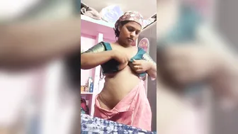 Wife Flashing Tits Through Her Tight Blouse At Home