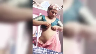 Wife Flashing Tits Through Her Tight Blouse At Home