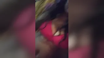 Horny Girl In Bra Fingering Herself While Standing Up