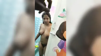 Husband Films His Wife Taking Nude Bath At Home