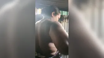 Curvy Aunty Soaping Up Her Huge Tits In The Shower