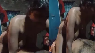 Wife With Long Nipples Riding My Hard Cock At Home