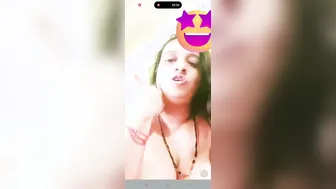 Busty Aunty Strips Naked Showing Off Massive Boobs