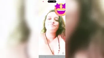 Busty Aunty Strips Naked Showing Off Massive Boobs