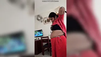 Mature Woman Flashing Her Big Tits While Getting Dressed