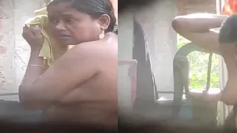 Neighbor Caught Bathing Gets Fucked By Younger Guy