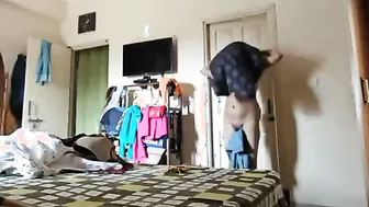 Stepmom Changing Clothes Unaware Of Hidden Camera