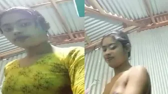 Village Girl Apologizing Naked After Her Bath Leaked