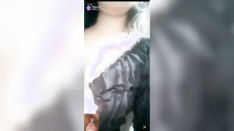 Cute Camgirl Showing Her Perky Tits On Private Live