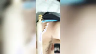 Tattooed Slut Showing Off Her Big Nipples On Camera