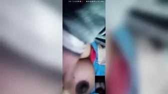 Tattooed Slut Showing Off Her Big Nipples On Camera