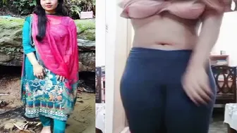 GF Stripping And Showing Off Her Big Boobs