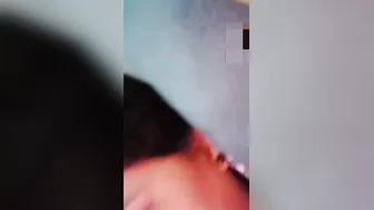 Milf With Red Lips Stripping Naked On Video Call
