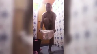 Horny Wife Bathing And Fingering Herself In Bathroom