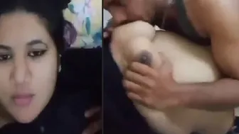GF Letting Me Suck And Play With Her Huge Milky Tits