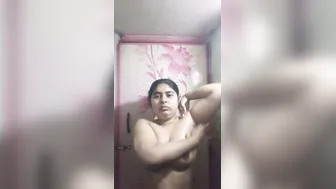 Chubby Sister Bathing Naked Making Video For Lover