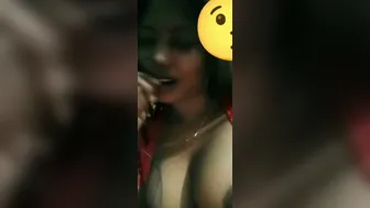 Horny Wife On Video Call Stripping And Playing With Tits