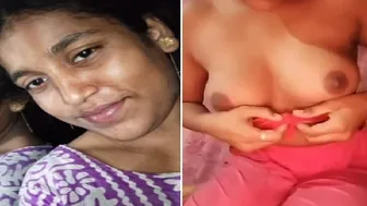 My Young GF Fingering Herself On Selfie Video
