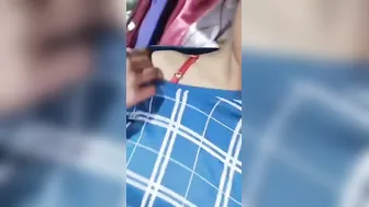 My Young GF Fingering Herself On Selfie Video