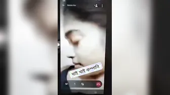 Topless Babe Teasing Me On Video Call With Her Big Boobs